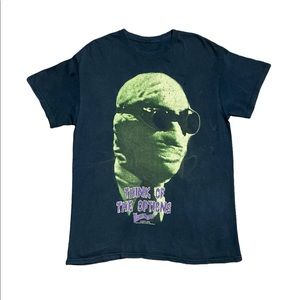 VTG THE INVISIBLE MAN THINK OF THE OPTIONS UNIVERSAL GLOW IN THE DARK L SHIRT